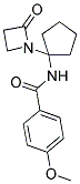 4-METHOXY-N-[1-(2-OXOAZETIDIN-1-YL)CYCLOPENTYL]BENZAMIDE 结构式