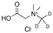 N-(CARBOXYMETHYL)-N,N,N-TRIMETHYL-D3-AMMONIUM CHLORIDE (N-METHYL-D3) 结构式