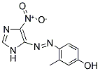 3-METHYL-4-[(E)-(4-NITRO-1H-IMIDAZOL-5-YL)DIAZENYL]PHENOL 结构式