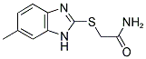 2-(6-METHYL-1H-BENZOIMIDAZOL-2-YLSULFANYL)-ACETAMIDE 结构式