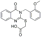 [[3-(2-METHOXYBENZYL)-4-OXO-3,4-DIHYDROQUINAZOLIN-2-YL]THIO]ACETIC ACID 结构式