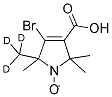 4-BROMO-1-OXYL-2,2,5,5-TETRAMETHYL-D3-PYRROLINE-3-CARBOXYLIC ACID 结构式