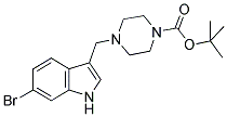 4-(6-BROMO-1H-INDOL-3-YLMETHYL)-PIPERAZINE-1-CARBOXYLIC ACID TERT-BUTYL ESTER 结构式