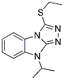 3-Ethylsulfanyl-9-isopropyl-9H-benzo[4,5]imidazo[2,1-c][1,2,4]triazole 结构式