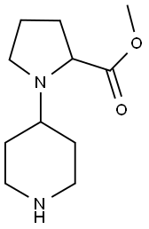 1-PIPERIDIN-4-YL-PYRROLIDINE-2-CARBOXYLIC ACID METHYL ESTER 结构式