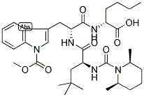 N-CIS-2,6-DIMETHYLPIPERIDINOCARBONYL-L-GAMMA-METHYLLEUCYL-D-1-METHOXYCARBONYLTRPTOPHANYL-DNLE 结构式