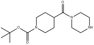 1-BOC-4-(哌嗪-1-羰基)哌啶 结构式