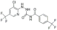 2-[3-CHLORO-5-(TRIFLUOROMETHYL)PYRIDIN-2-YL]-N-[4-(TRIFLUOROMETHYL)BENZOYL]HYDRAZINECARBOXAMIDE 结构式