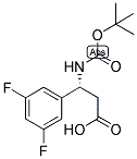 (R)-3-TERT-BUTOXYCARBONYLAMINO-3-(3,5-DIFLUORO-PHENYL)-PROPIONIC ACID 结构式