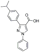 3-(4-ISOPROPYLPHENYL)-1-PHENYL-1H-PYRAZOLE-4-CARBOXYLIC ACID 结构式