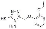 4-AMINO-5-[(2-ETHOXYPHENOXY)METHYL]-4H-1,2,4-TRIAZOLE-3-THIOL 结构式