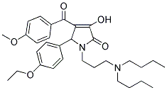 1-(3-(DIBUTYLAMINO)PROPYL)-5-(4-ETHOXYPHENYL)-3-HYDROXY-4-(4-METHOXYBENZOYL)-1H-PYRROL-2(5H)-ONE 结构式