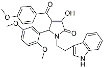 1-(2-(1H-INDOL-3-YL)ETHYL)-5-(2,5-DIMETHOXYPHENYL)-3-HYDROXY-4-(4-METHOXYBENZOYL)-1H-PYRROL-2(5H)-ONE 结构式