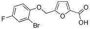 5-[(2-Bromo-4-fluorophenoxy)methyl]-2-furoic acid 结构式