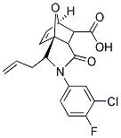 3-ALLYL-2-(3-CHLORO-4-FLUOROPHENYL)-1-OXO-1,2,3,6,7,7A-HEXAHYDRO-3A,6-EPOXYISOINDOLE-7-CARBOXYLIC ACID 结构式