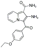 2-AMINO-3-(4-ETHOXY-BENZOYL)-INDOLIZINE-1-CARBOXYLIC ACID AMIDE 结构式