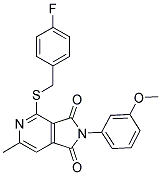 4-[(4-FLUOROBENZYL)THIO]-2-(3-METHOXYPHENYL)-6-METHYL-1H-PYRROLO[3,4-C]PYRIDINE-1,3(2H)-DIONE 结构式