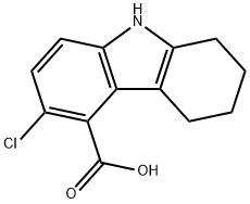 3-CHLORO-6,7,8,9-TETRAHYDRO-5H-CARBAZOLE-4-CARBOXYLIC ACID 结构式