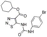 CYCLOHEXYL 5-({[(4-BROMOPHENYL)AMINO]CARBONYL}AMINO)-1,2,3-THIADIAZOLE-4-CARBOXYLATE 结构式