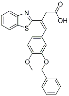 3-BENZOTHIAZOL-2-YL-4-(3-BENZYLOXY-4-METHOXY-PHENYL)-BUT-3-ENOIC ACID 结构式
