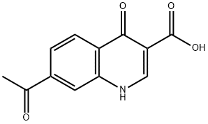 7-ACETYL-4-OXO-1,4-DIHYDRO-QUINOLINE-3-CARBOXYLIC ACID 结构式