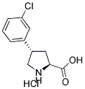 (+/-)-TRANS-4-(3-CHLORO-PHENYL)-PYRROLIDINE-3-CARBOXYLIC ACID HYDROCHLORIDE 结构式