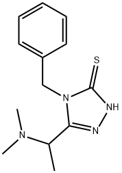 4-BENZYL-5-[1-(DIMETHYLAMINO)ETHYL]-4H-1,2,4-TRIAZOLE-3-THIOL 结构式