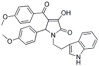 1-(2-(1H-INDOL-3-YL)ETHYL)-3-HYDROXY-4-(4-METHOXYBENZOYL)-5-(4-METHOXYPHENYL)-1H-PYRROL-2(5H)-ONE 结构式