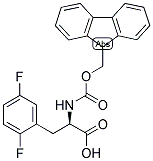 (R)-3-(2,5-DIFLUORO-PHENYL)-2-(9H-FLUOREN-9-YLMETHOXYCARBONYLAMINO)-PROPIONIC ACID 结构式