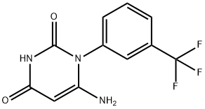 6-氨基-1-[3-(三氟甲基)苯基]嘧啶-2,4(1H,3H)-二酮 结构式
