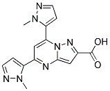 5,7-BIS-(2-METHYL-2 H-PYRAZOL-3-YL)-PYRAZOLO[1,5-A ]PYRIMIDINE-2-CARBOXYLIC ACID 结构式