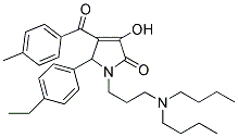 1-[3-(DIBUTYLAMINO)PROPYL]-5-(4-ETHYLPHENYL)-3-HYDROXY-4-(4-METHYLBENZOYL)-1,5-DIHYDRO-2H-PYRROL-2-ONE 结构式