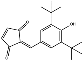 2-((3,5-DI-TERT-BUTYL-4-HYDROXYPHENYL)-METHYLENE)-4-CYCLOPENTENE-1,3-DIONE 结构式