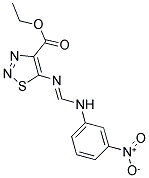 ETHYL 5-({(1E)-[(3-NITROPHENYL)AMINO]METHYLENE}AMINO)-1,2,3-THIADIAZOLE-4-CARBOXYLATE 结构式