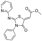 METHYL (2Z)-[(2Z)-4-OXO-3-PHENYL-2-(PYRIDIN-2-YLIMINO)-1,3-THIAZOLIDIN-5-YLIDENE]ACETATE 结构式
