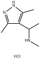 1-(3,5-二甲基-1H-吡唑-4-基)-N-甲基乙-1-胺二盐酸盐 结构式