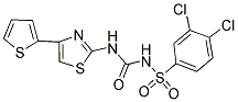 3,4-DICHLORO-N-{[(4-THIEN-2-YL-1,3-THIAZOL-2-YL)AMINO]CARBONYL}BENZENESULFONAMIDE 结构式