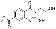 METHYL 3-(2-HYDROXYETHYL)-2-MERCAPTO-4-OXO-3,4-DIHYDROQUINAZOLINE-7-CARBOXYLATE 结构式