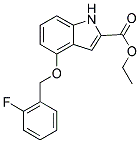 4-(2-FLUORO-BENZYLOXY)-1H-INDOLE-2-CARBOXYLIC ACID ETHYL ESTER 结构式