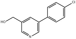 (5-(4-氯苯基)吡啶-3-基)甲醇 结构式