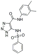 N-(3,4-DIMETHYLPHENYL)-5-[(PHENYLSULFONYL)AMINO]-1H-1,2,3-TRIAZOLE-4-CARBOXAMIDE 结构式