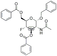 BENZYL 2-ACETAMIDO-3,6-DI-O-BENZOYL-2,4-DIDEOXY-4-FLUORO-ALPHA-D-GLUCOPYRANOSIDE 结构式