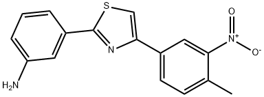 3-[4-(4-METHYL-3-NITRO-PHENYL)-THIAZOL-2-YL]-PHENYLAMINE 结构式