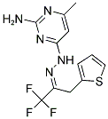(2E)-1,1,1-TRIFLUORO-3-THIEN-2-YLACETONE (2-AMINO-6-METHYLPYRIMIDIN-4-YL)HYDRAZONE 结构式