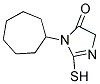 3-CYCLOHEPTYL-2-MERCAPTO-3,5-DIHYDRO-4H-IMIDAZOL-4-ONE 结构式