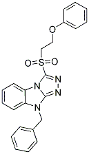 9-BENZYL-3-(2-PHENOXY-ETHANESULFONYL)-9H-BENZO[4,5]IMIDAZO[2,1-C][1,2,4]TRIAZOLE 结构式