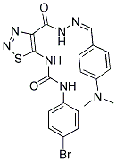 N-(4-Bromophenyl)-N'-[4-({(2Z)-2-[4-(dimethylamino)benzylidene]hydrazino}carbonyl)-1,2,3-thiadiazol-5-yl]urea 结构式