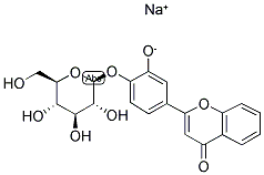 3',4'-DIHYDROXYFLAVONE-4'-BETA-D-GLUCOPYRANOSIDE SODIUM SALT 结构式