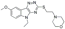 5-ETHYL-8-METHOXY-3-[(2-MORPHOLIN-4-YLETHYL)THIO]-5H-[1,2,4]TRIAZINO[5,6-B]INDOLE 结构式