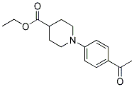 1-(4-ACETYL-PHENYL)-PIPERIDINE-4-CARBOXYLIC ACID ETHYL ESTER 结构式